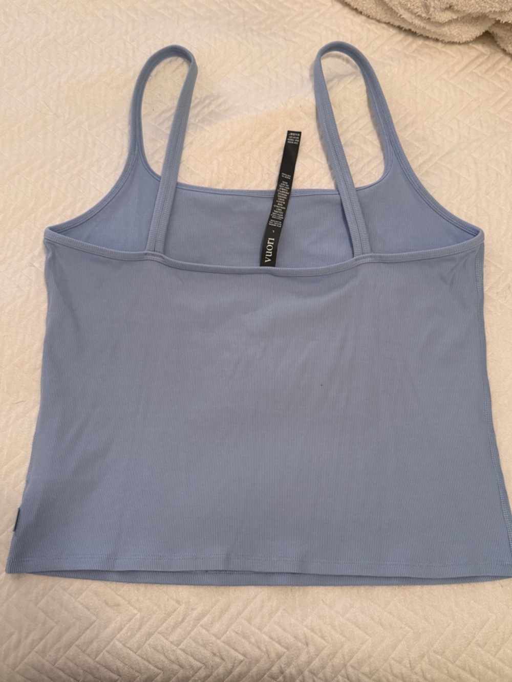 Vuori Light Blue Ribbed Tank - Picture 4 of 4